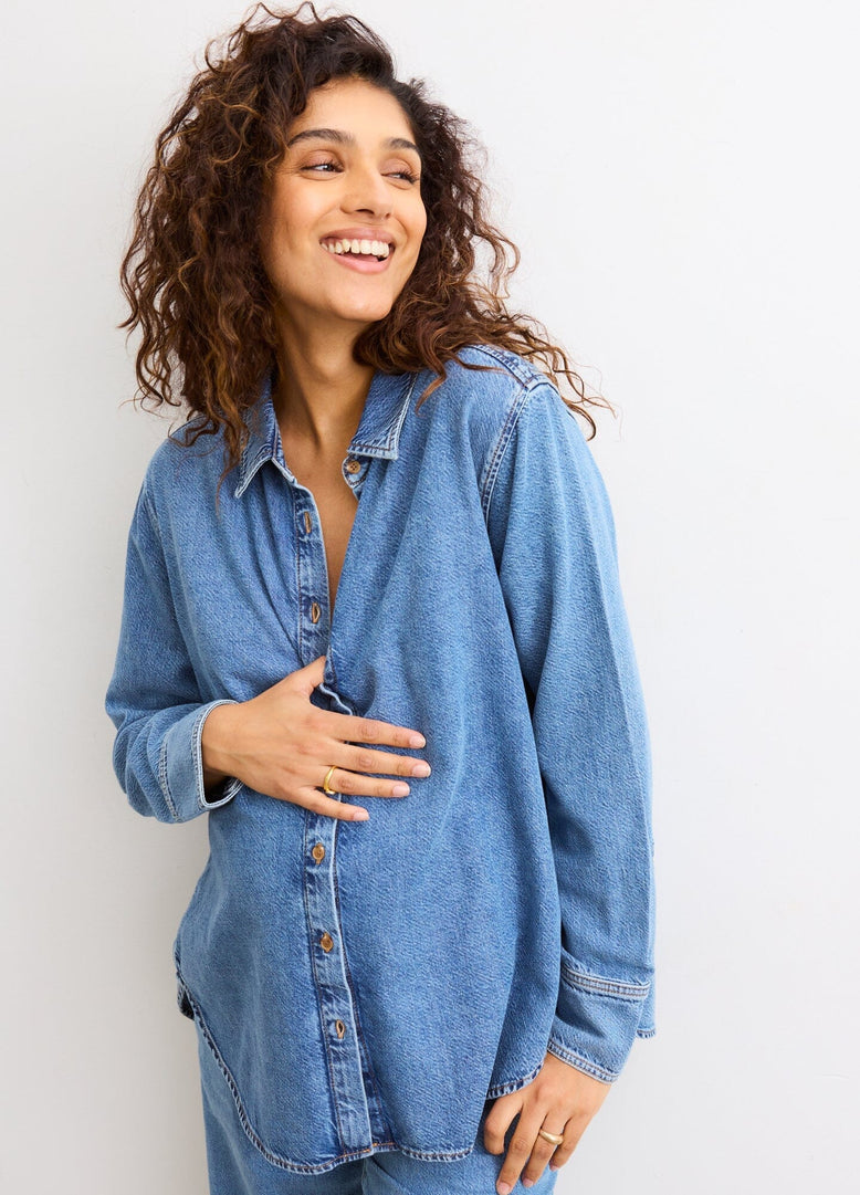 The Drapey Denim Boyfriend Shirt